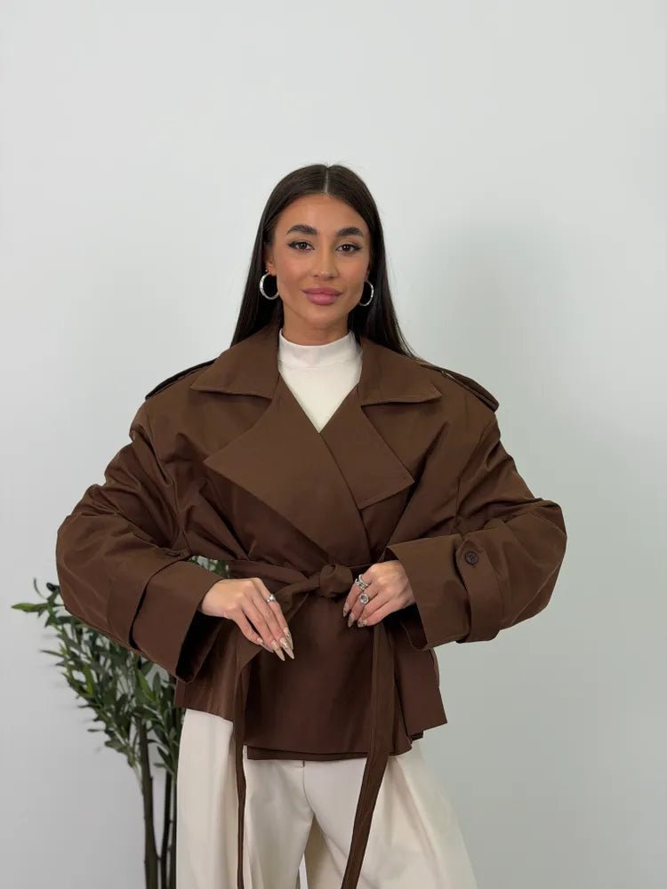 Imogen - Women's Cropped Trench Coat - photo 4