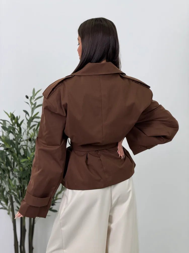 Imogen - Women's Cropped Trench Coat - photo 5