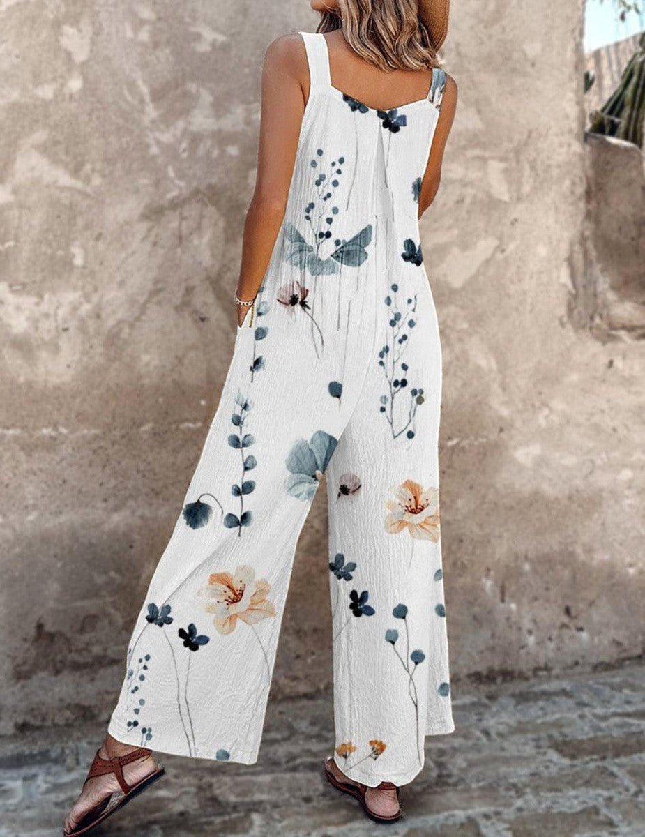 Isolde - Women's Printed Jumpsuit with Adjustable Straps - photo 4