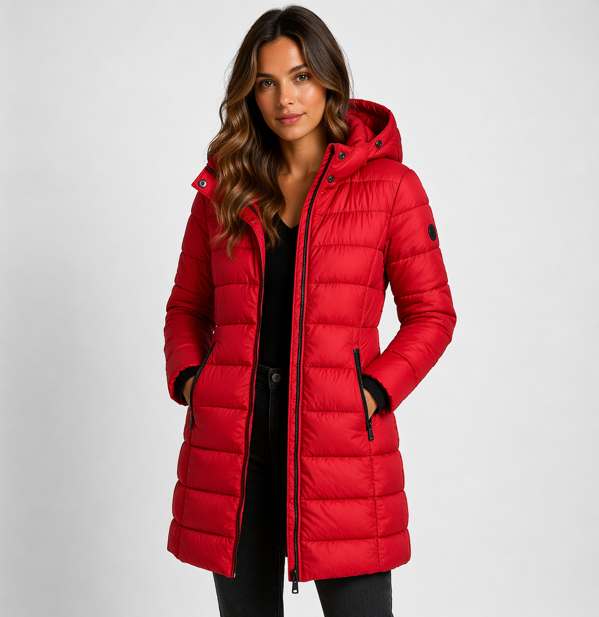 Jennifer - Women's Longline Puffer Jacket with Hood - photo 5