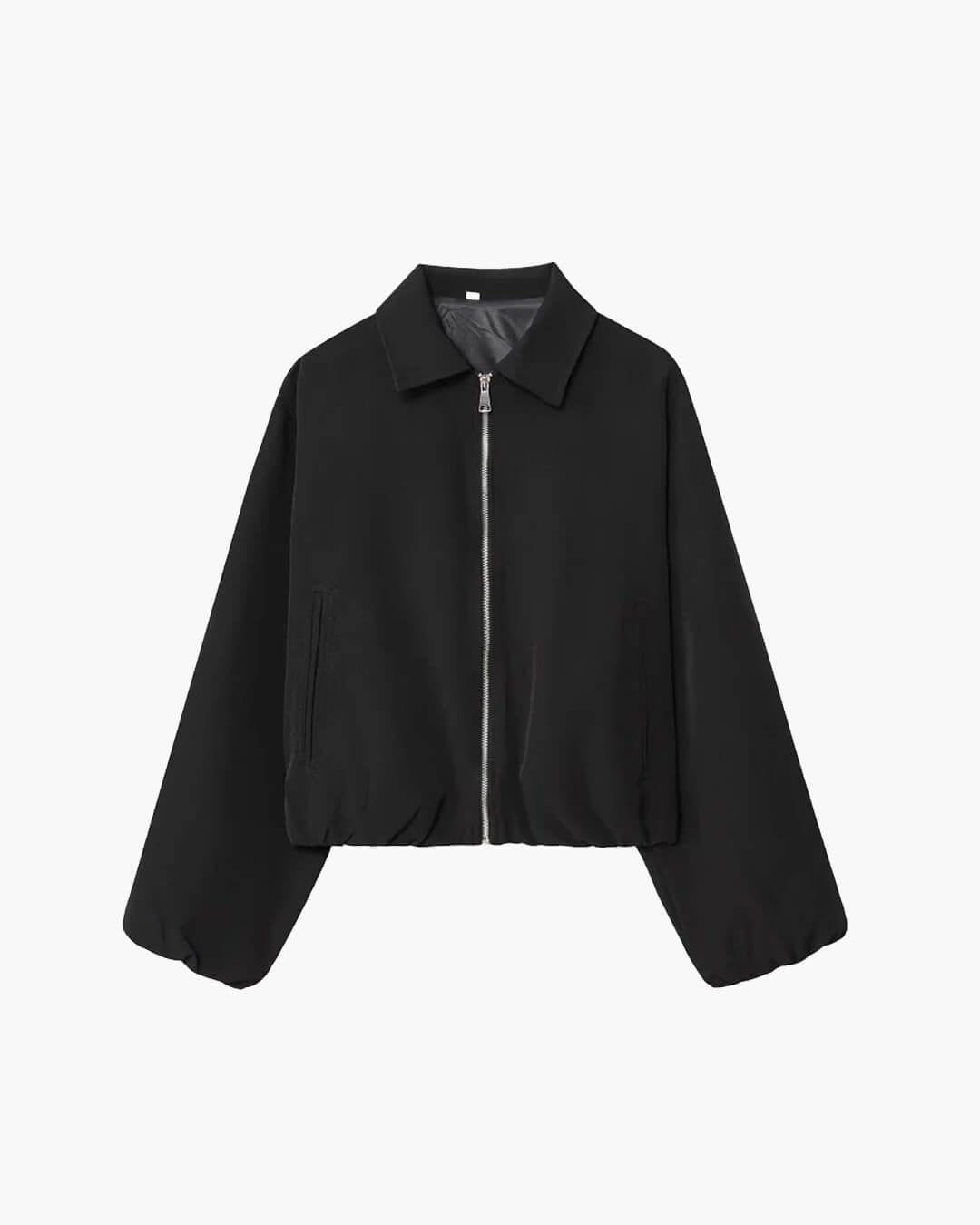 Josephine - Women's Zip-Front Bomber Jacket with Ribbed Cuffs