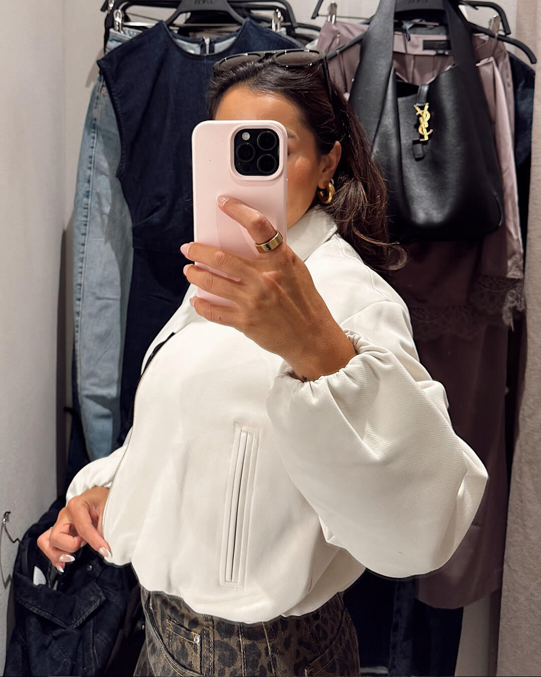Josephine - Women's Zip-Front Bomber Jacket with Ribbed Cuffs