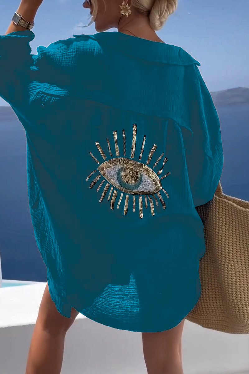 Valeria - Women's Oversized Shirt with Classic Collar