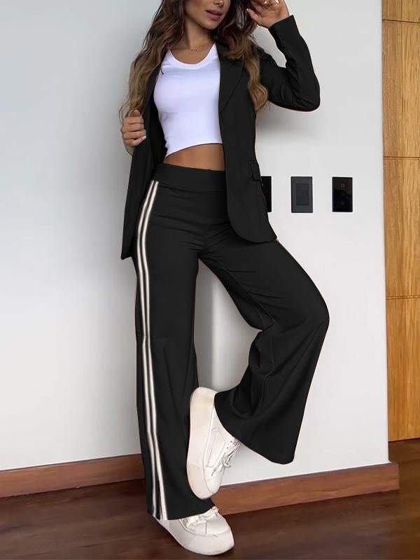 Women's Striped Blazer and Trouser Two Piece Set - photo 4