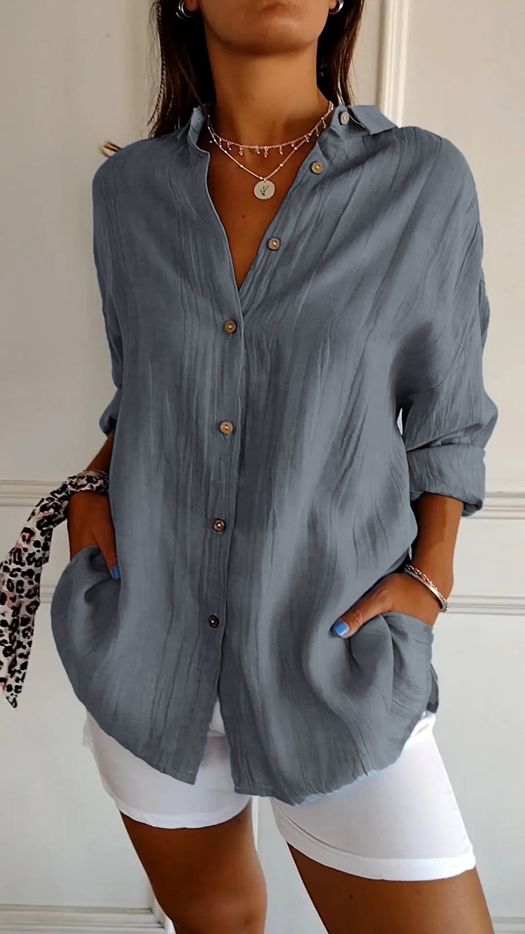 Women's Button Down Summer Shirt for Warm Days - photo 10