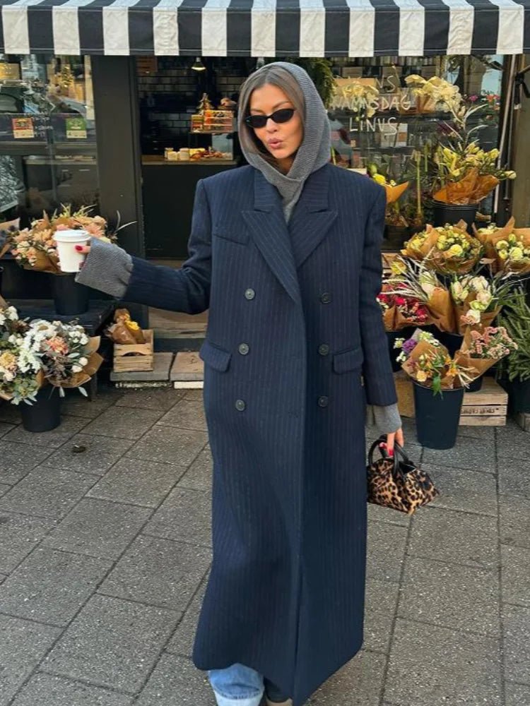 Judith - Women's Relaxed Coat with Double-Breasted Front and Collar - photo 2