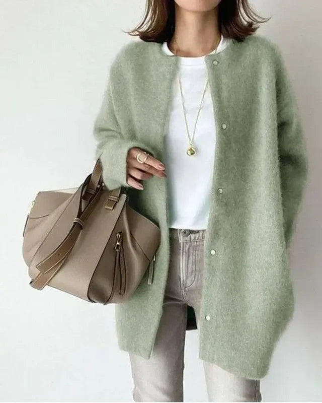 Karenza - Women's Relaxed Cardigan with Button Front - photo 2