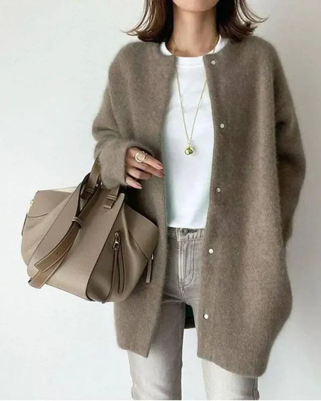 Karenza - Women's Relaxed Cardigan with Button Front - photo 3