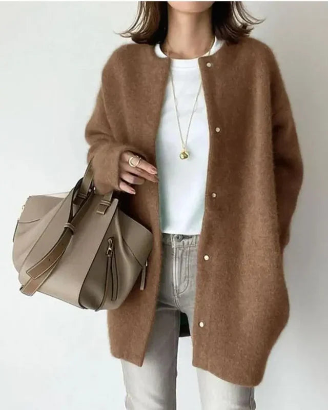 Karenza - Women's Relaxed Cardigan with Button Front - photo 5