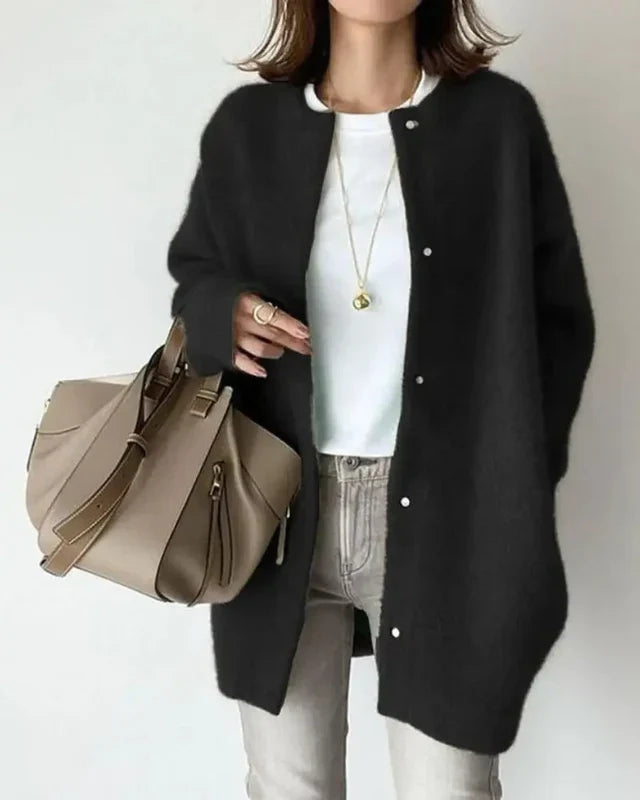 Karenza - Women's Relaxed Cardigan with Button Front - photo 7