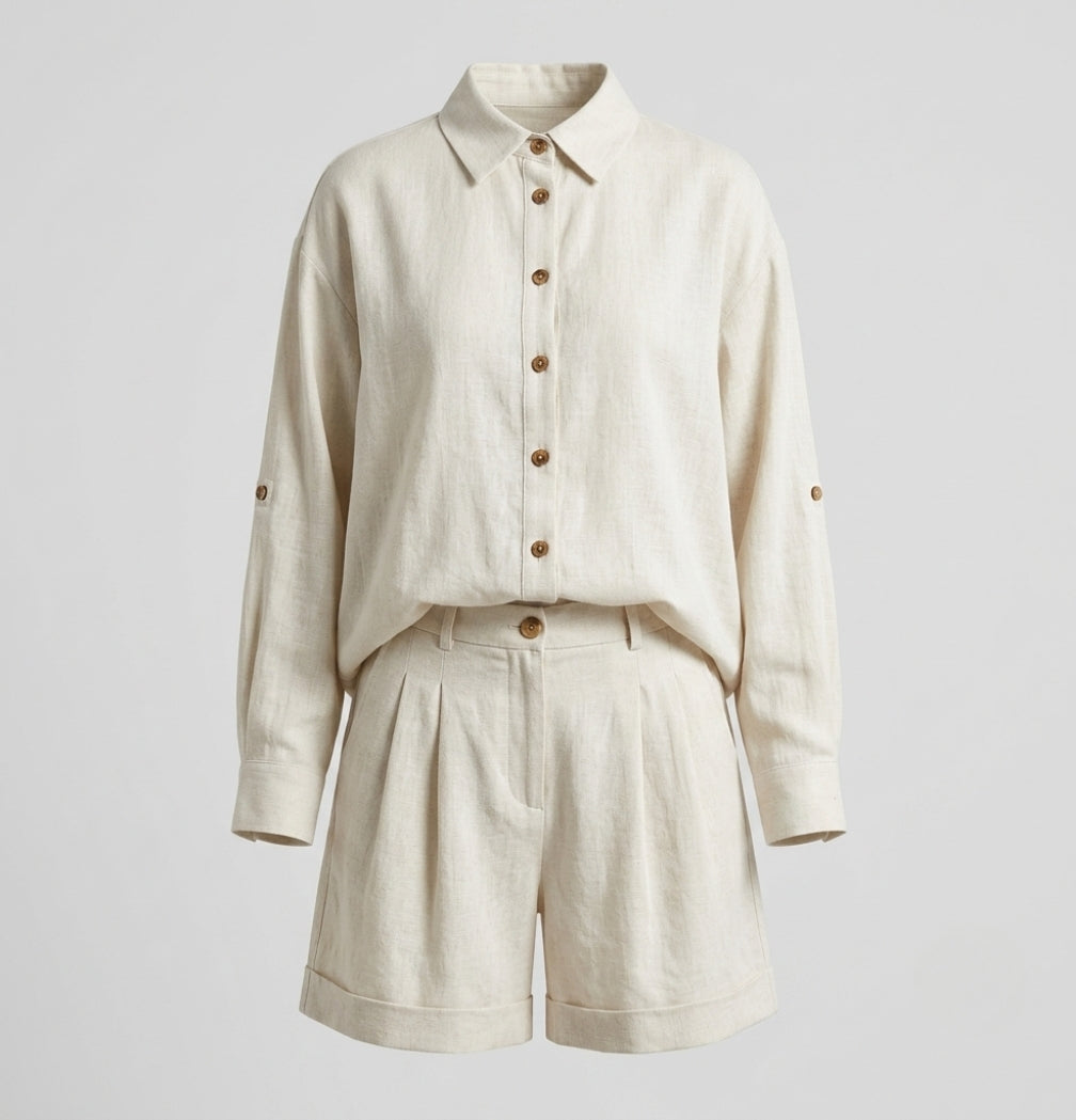 Karenza - Women's Two-Piece Set with Button Front and Shirt - photo 10