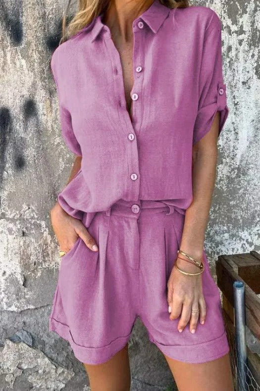 Karenza - Women's Two-Piece Set with Button Front and Shirt - photo 12