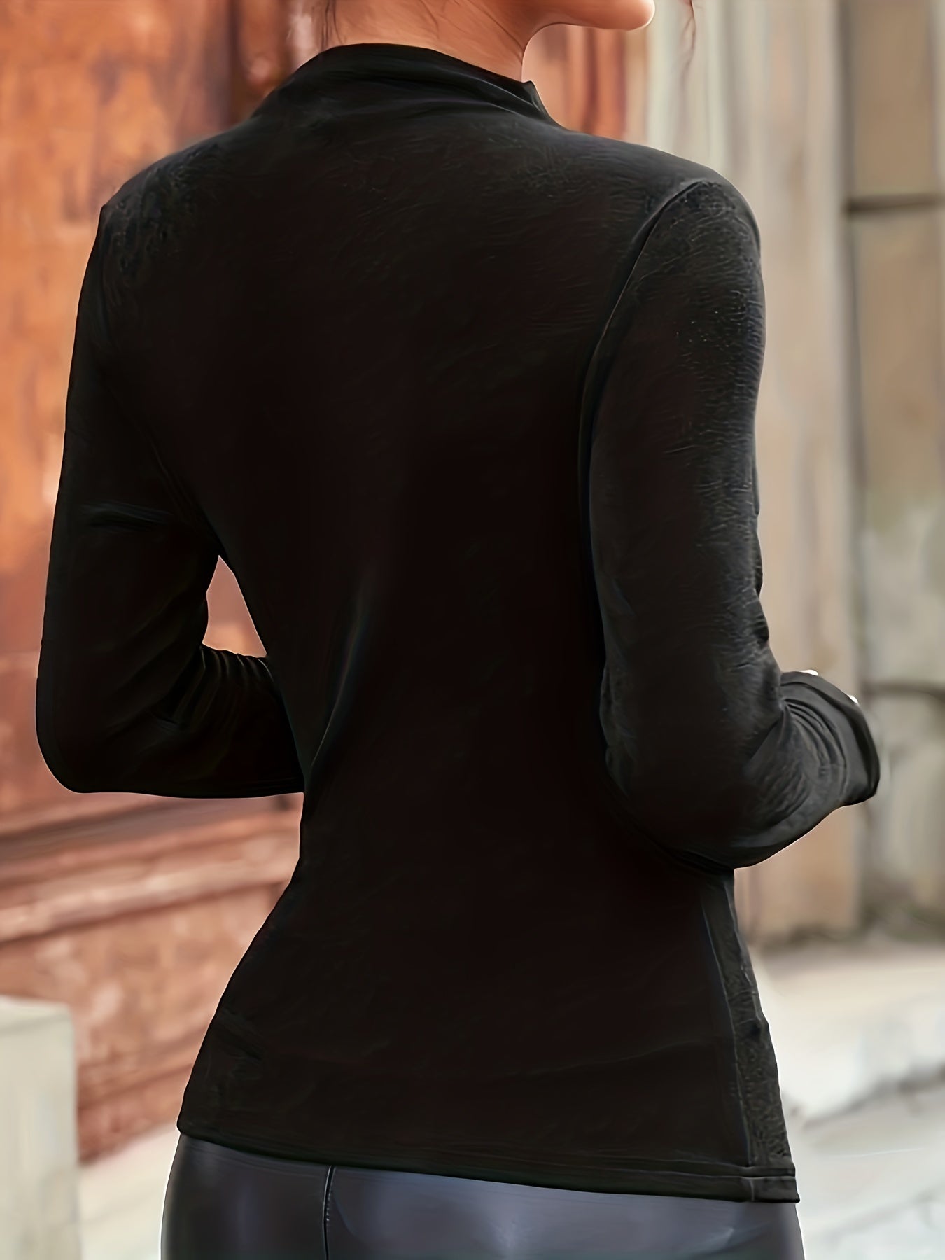 Karla - Women's Mock Neck Top with Ruched Detail - photo 3