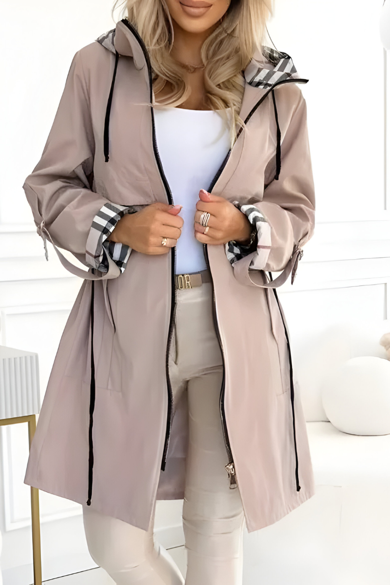 Katie - Women's Parka with a Hood and Drawstring Waist - photo 2