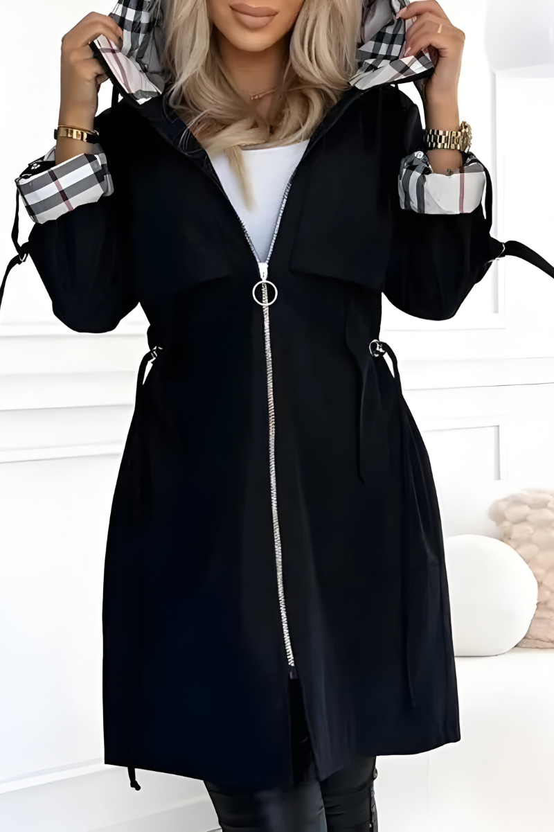 Katie - Women's Parka with a Hood and Drawstring Waist - photo 3