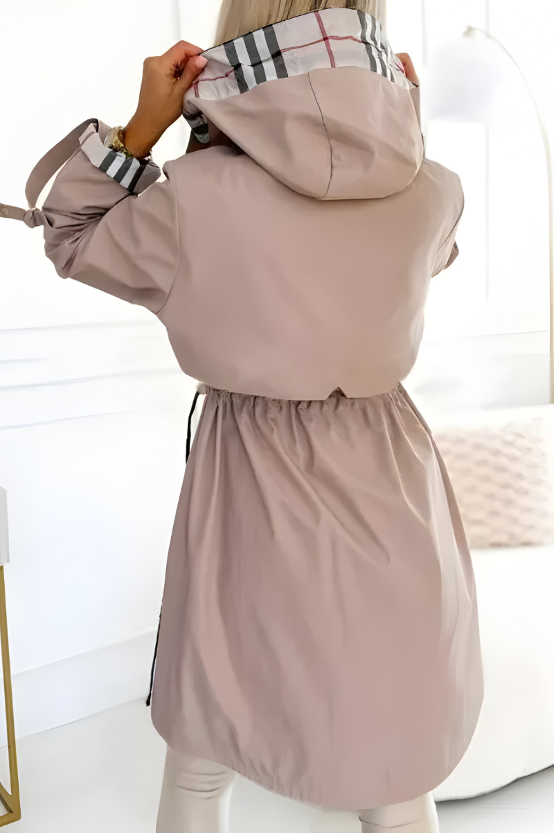 Katie - Women's Parka with a Hood and Drawstring Waist - photo 5