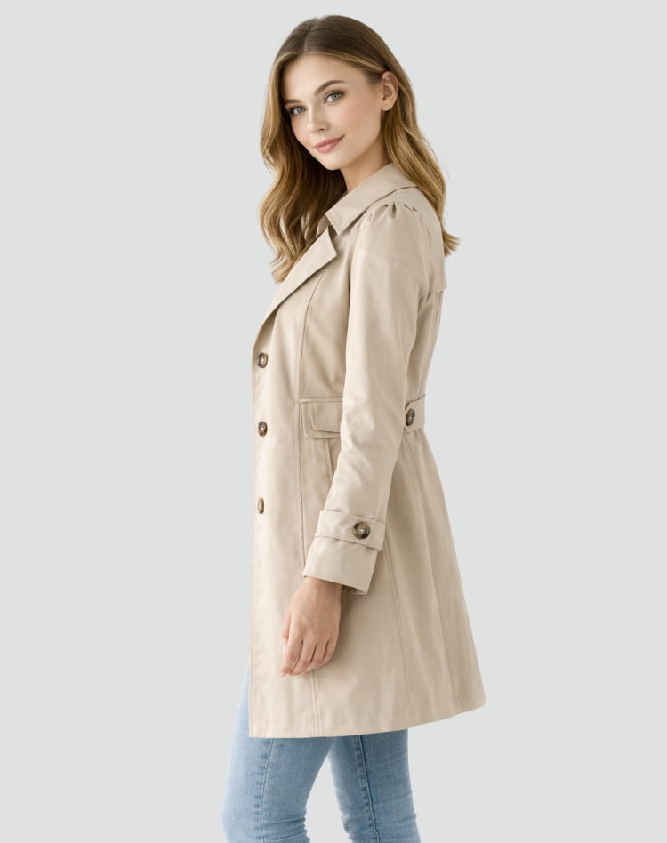 Kelsey - Classic Short Trench Coat
