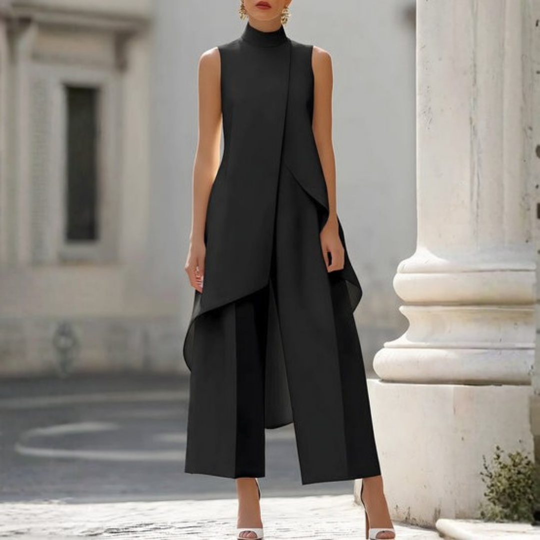 Kerensa - Women's Wide-leg Jumpsuit with Drop Waist - photo 2
