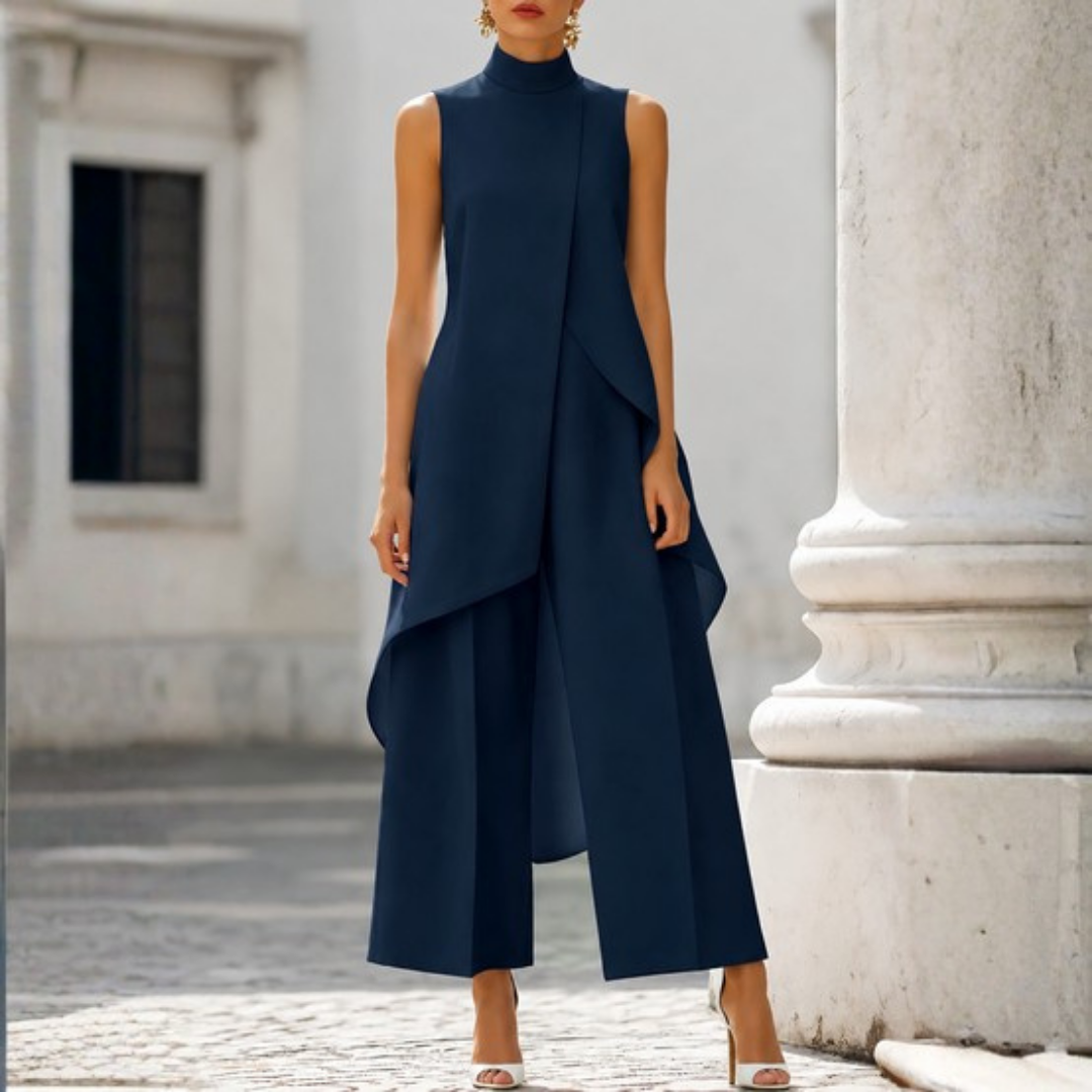 Kerensa - Women's Wide-leg Jumpsuit with Drop Waist - photo 5