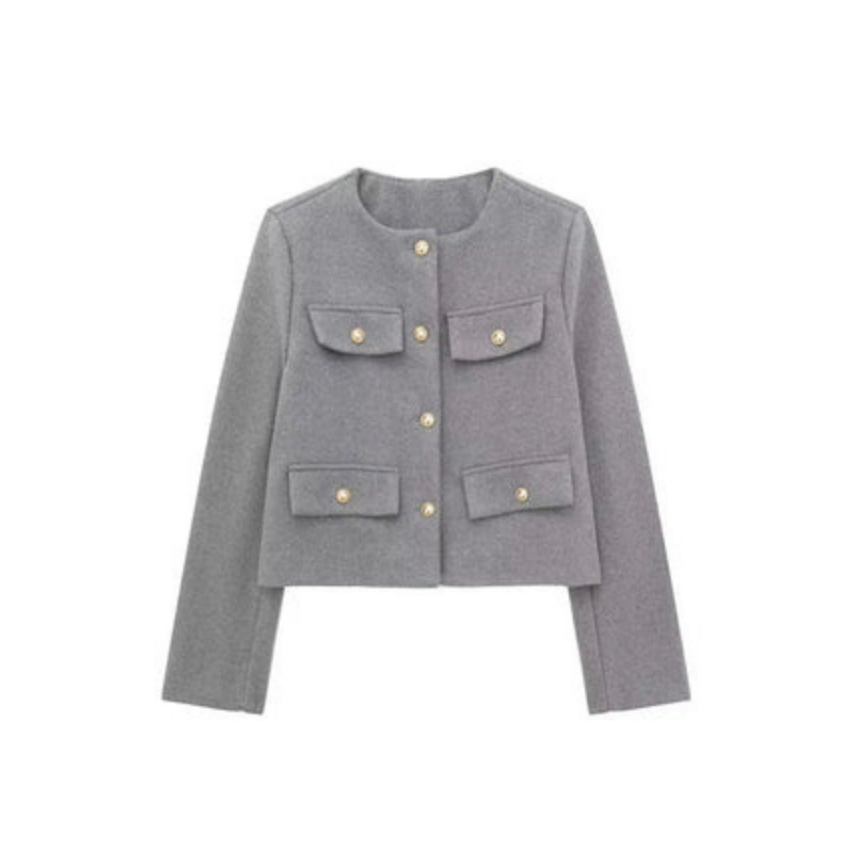 Kingsley - Women's Cropped Jacket with Button Front - photo 4
