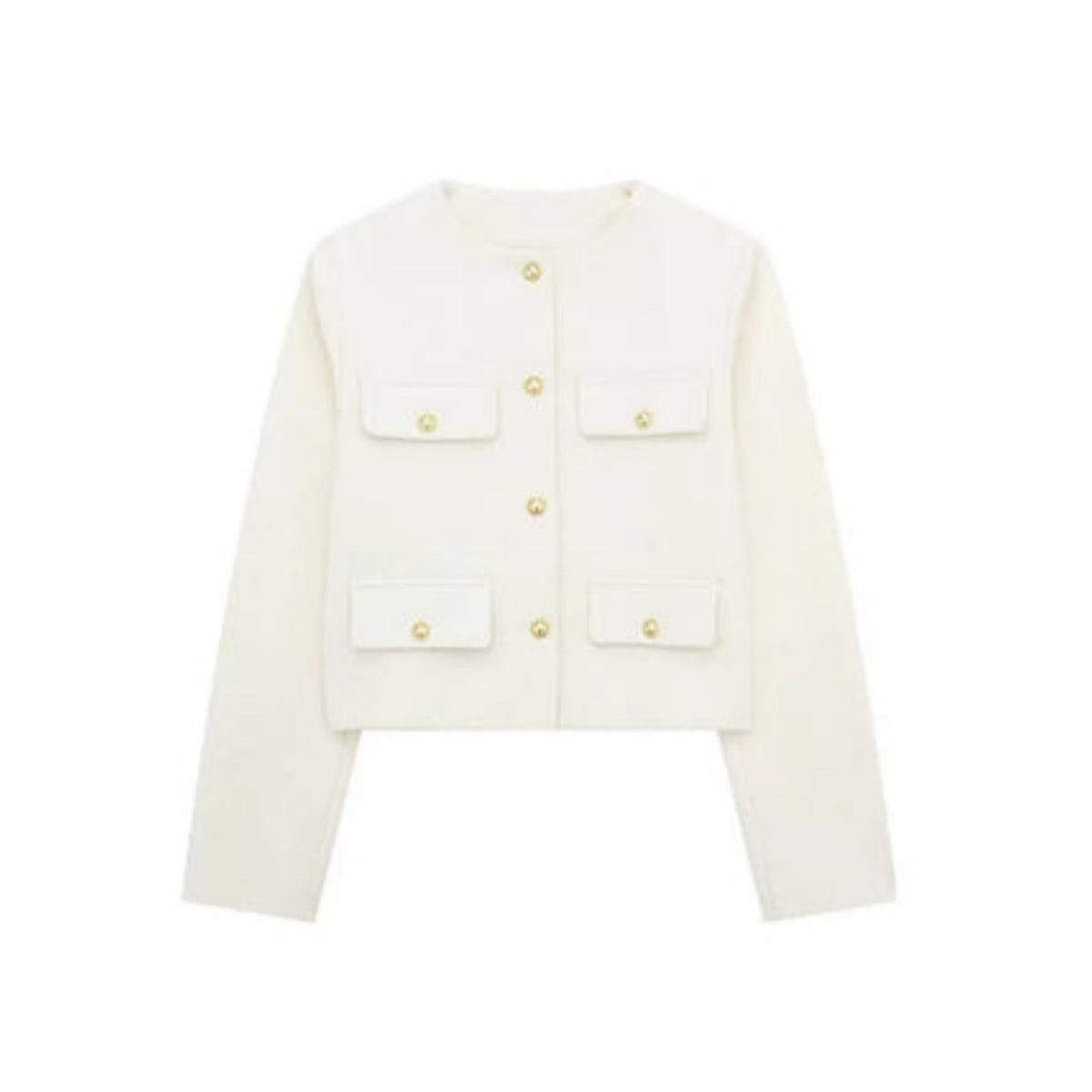 Kingsley - Women's Cropped Jacket with Button Front - photo 6