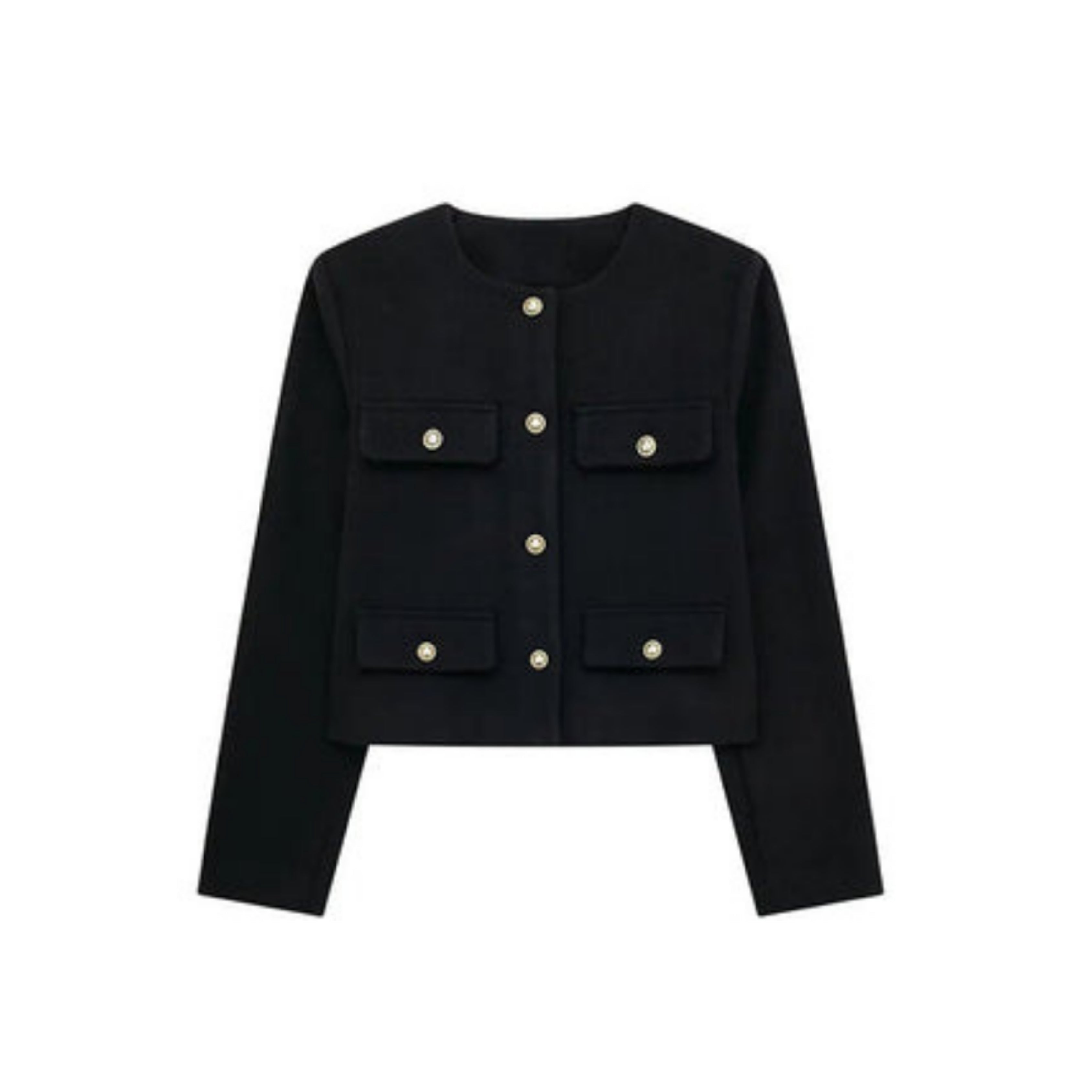 Kingsley - Women's Cropped Jacket with Button Front - photo 7