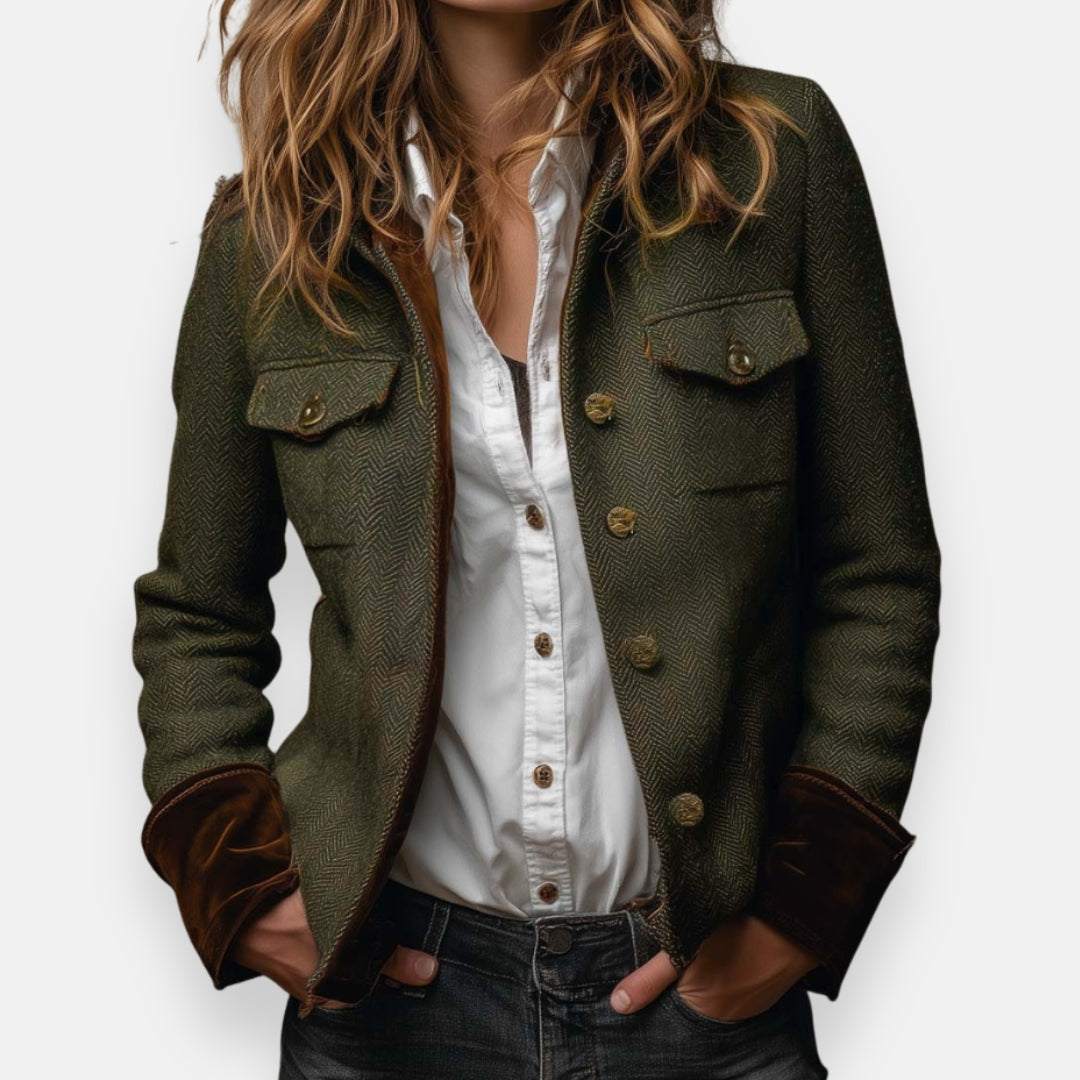 Kingsley - Women's Blazer with Tweed and Patch Pockets - photo 1