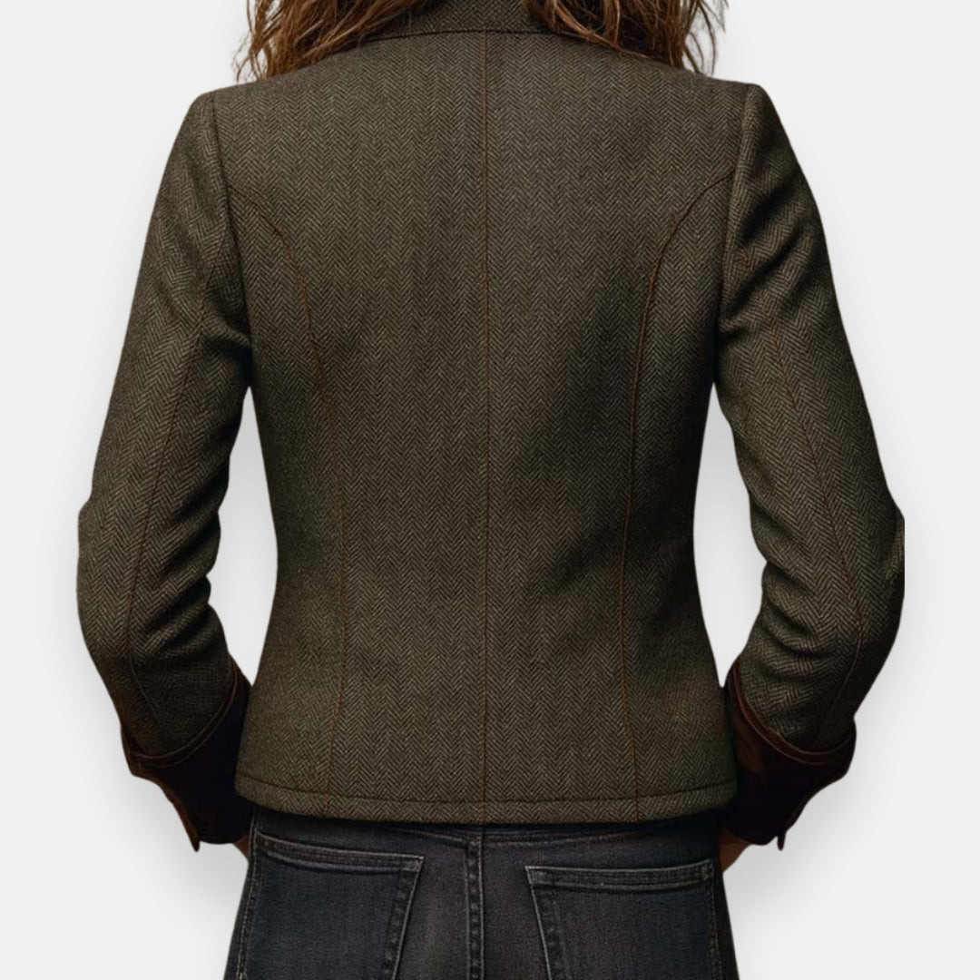 Kingsley - Women's Blazer with Tweed and Patch Pockets - photo 5