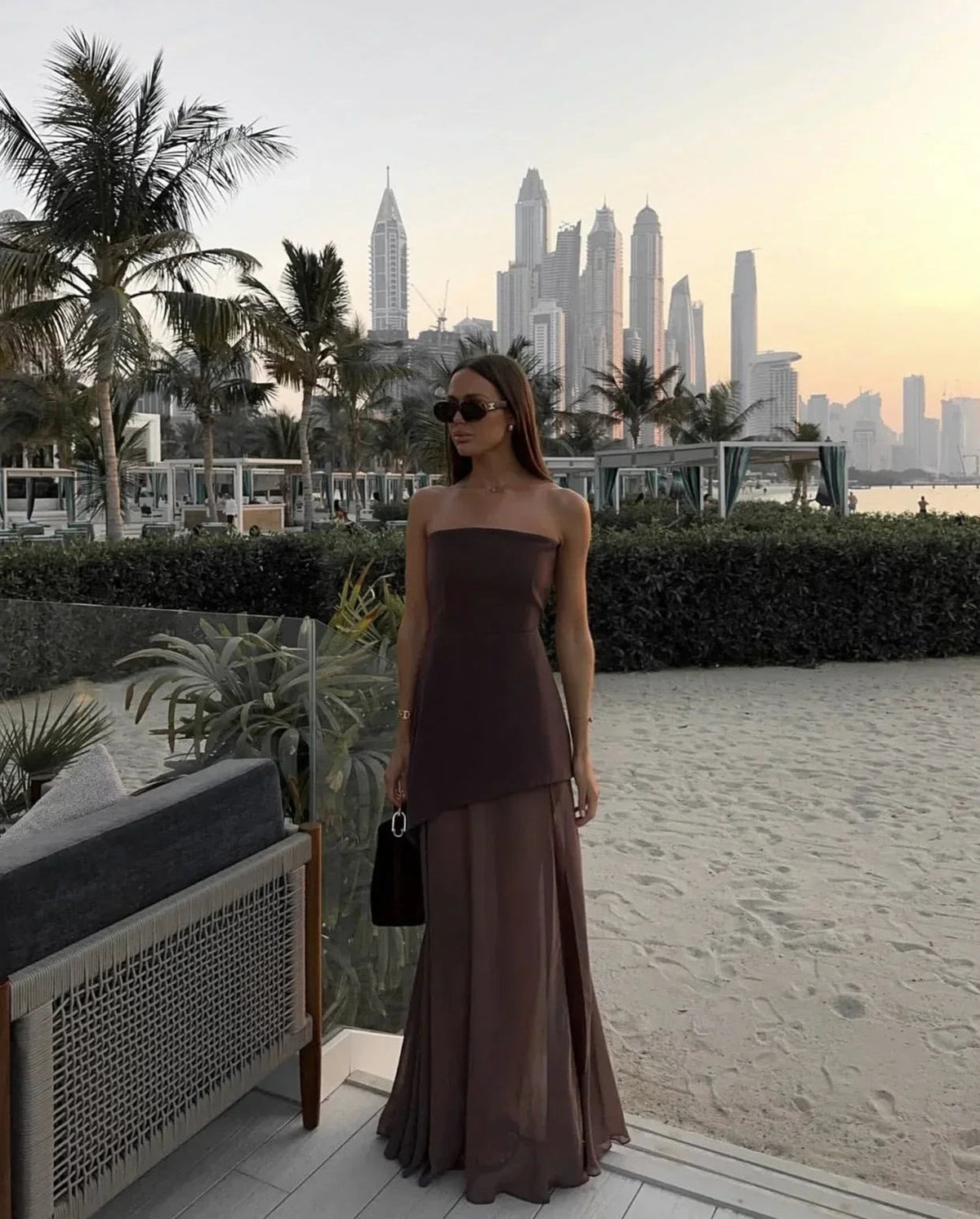 Karina - Women’s Asymmetrical Layered Maxi Dress - photo 9