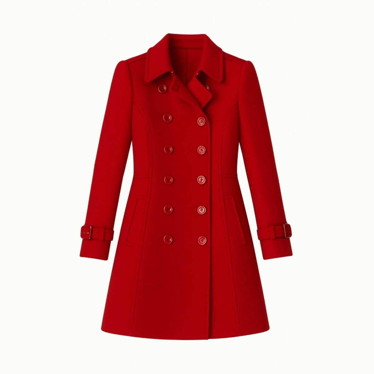 Flor - Trench doppiopetto da donna, capospalla elegante e lungo