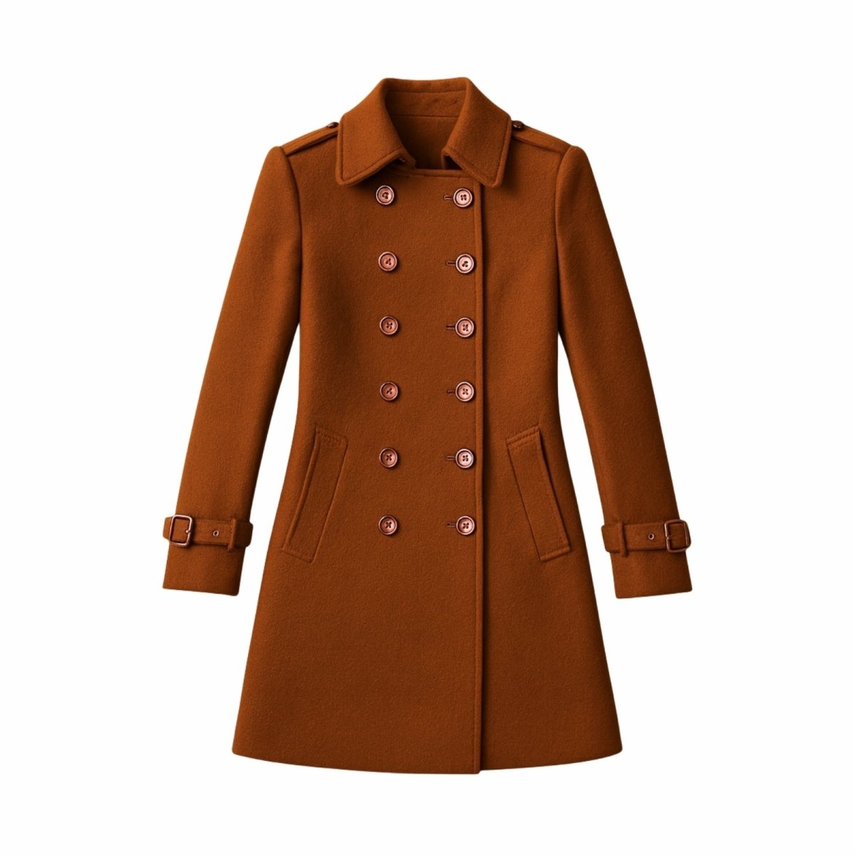Flor - Trench doppiopetto da donna, capospalla elegante e lungo