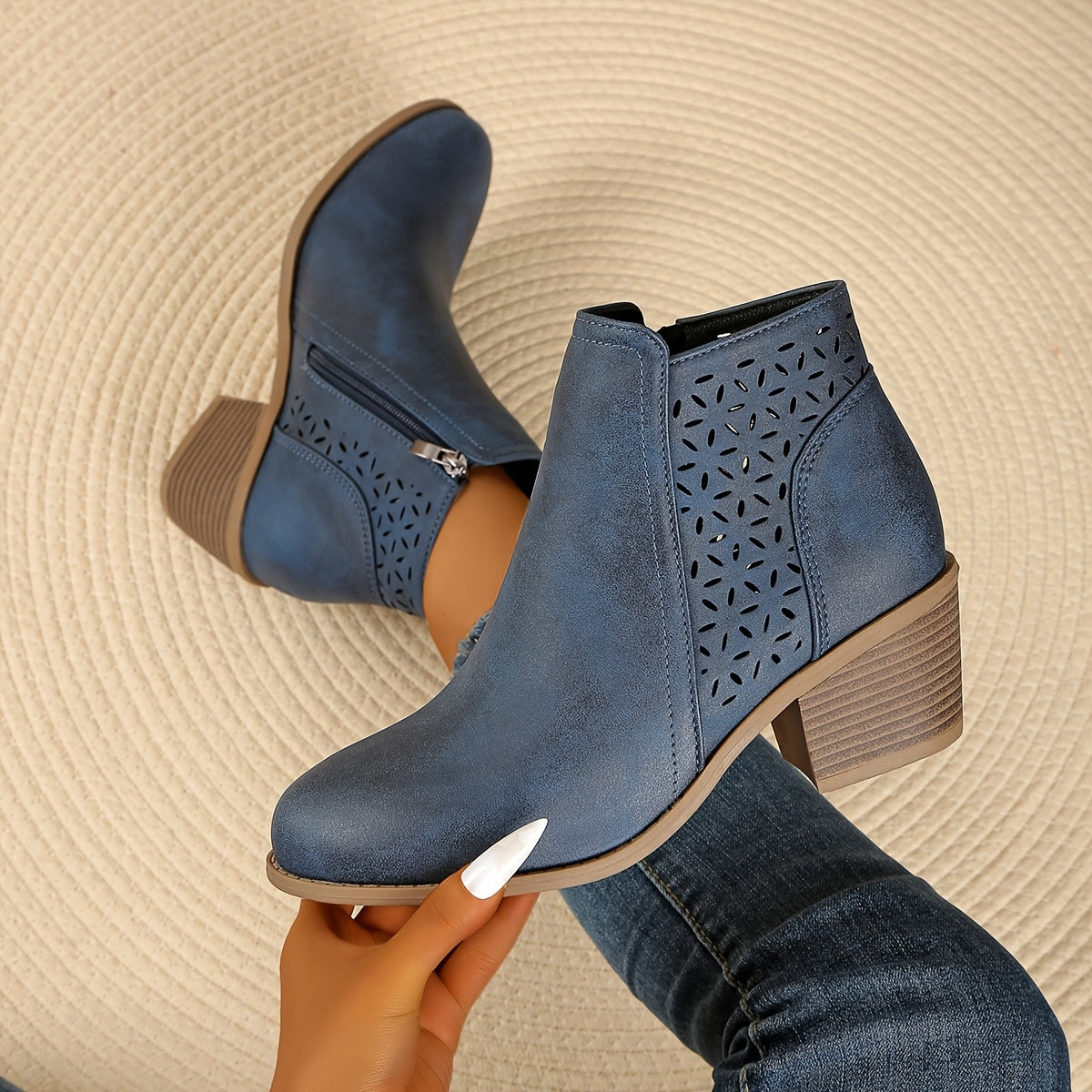Lana - Women's Ankle Boots with Zip Front - photo 1