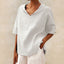 Maryam | Women's Elegant V-Neck Linen Shirt | Casual Style
