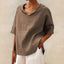 Maryam | Women's Elegant V-Neck Linen Shirt | Casual Style