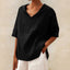 Maryam | Women's Elegant V-Neck Linen Shirt | Casual Style