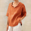 Maryam | Women's Elegant V-Neck Linen Shirt | Casual Style