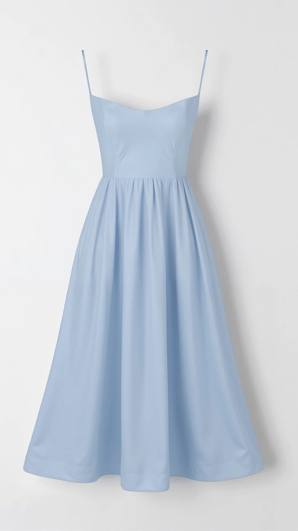 Leontine - Women's Flowing Midi Dress with Fine Straps - photo 10