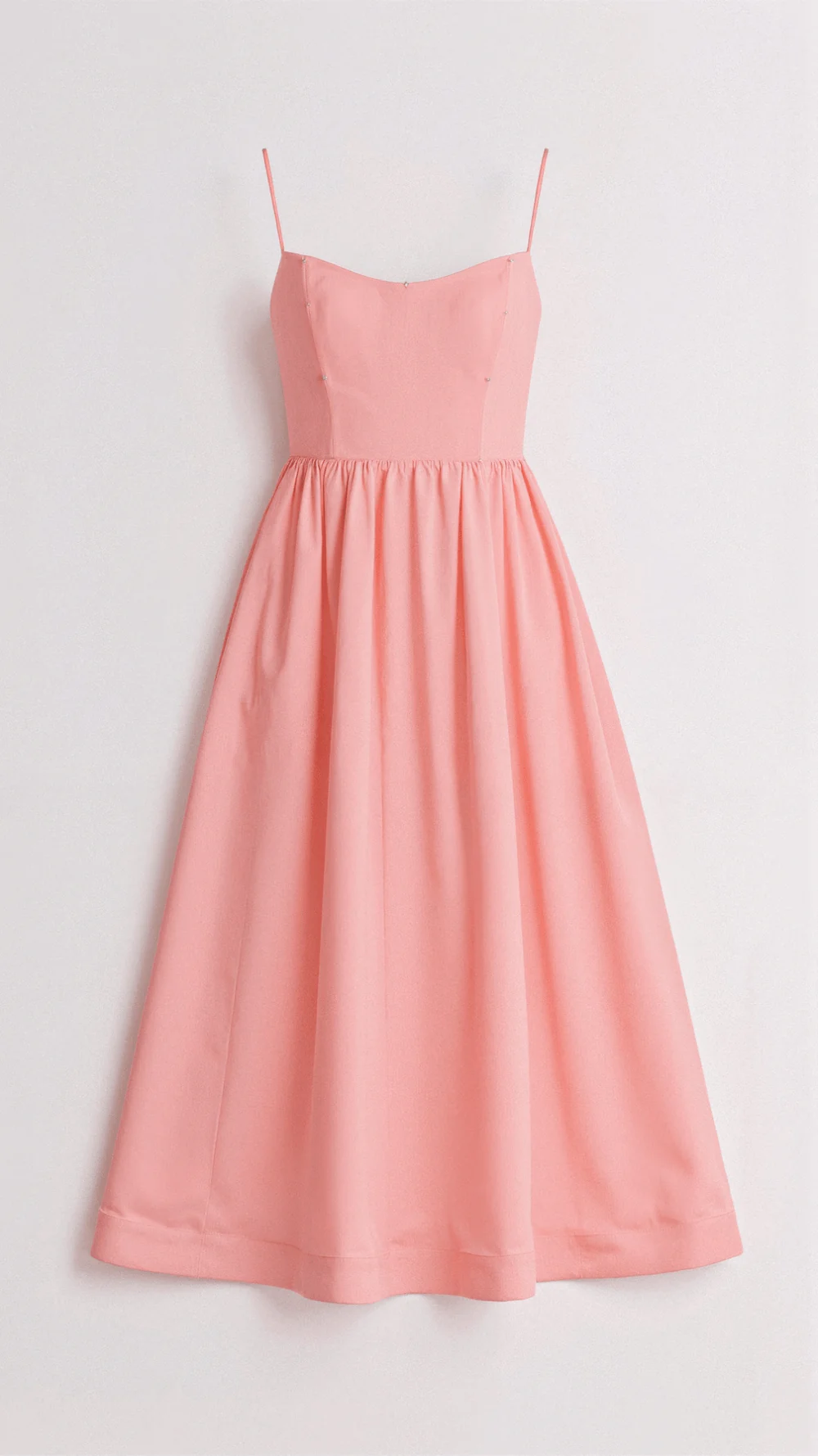 Leontine - Women's Flowing Midi Dress with Fine Straps - photo 11