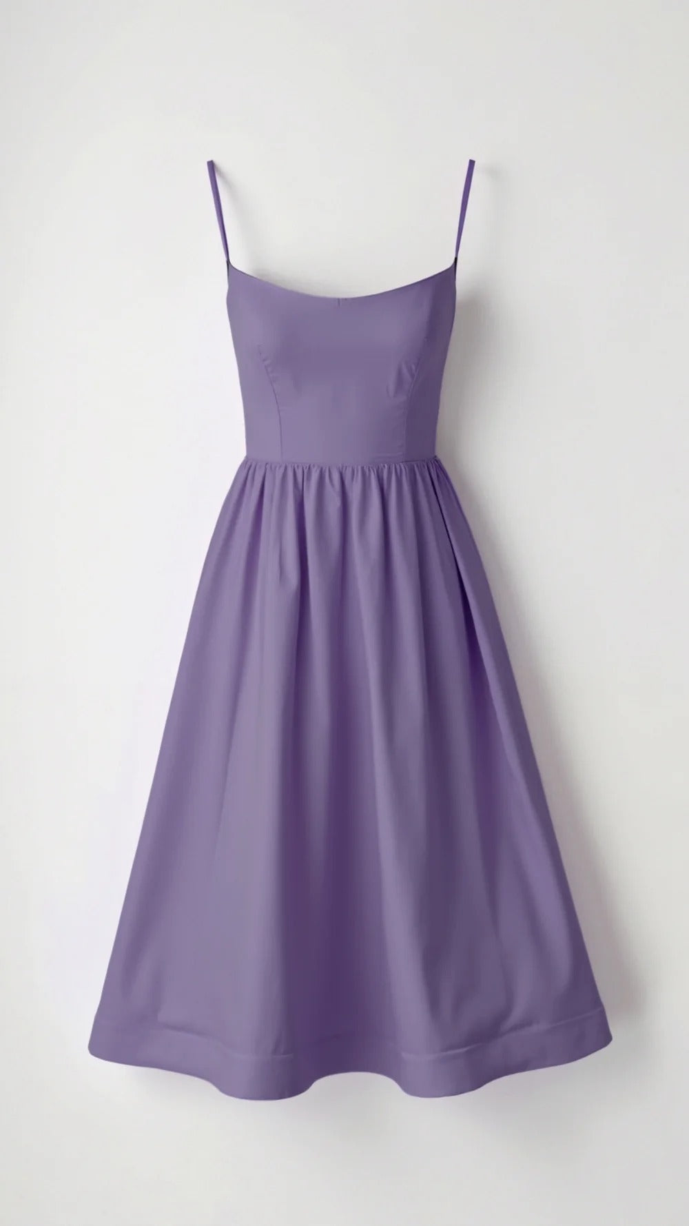 Leontine - Women's Flowing Midi Dress with Fine Straps - photo 12
