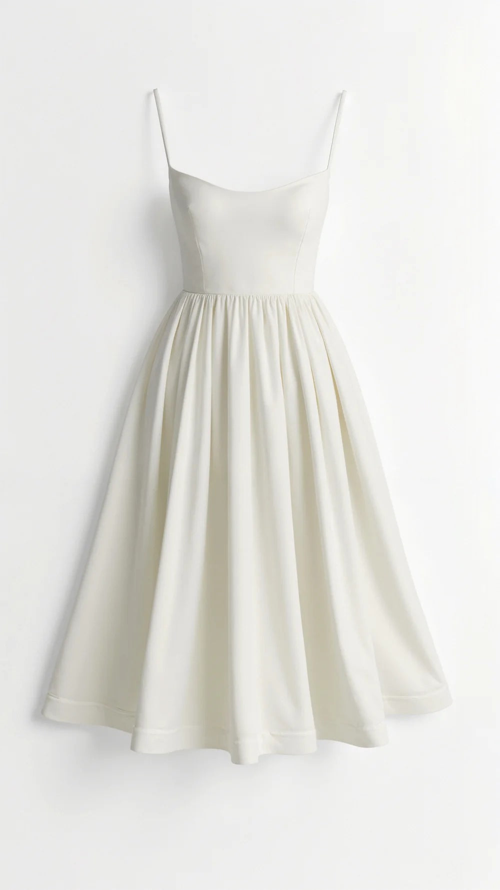Leontine - Women's Flowing Midi Dress with Fine Straps - photo 9
