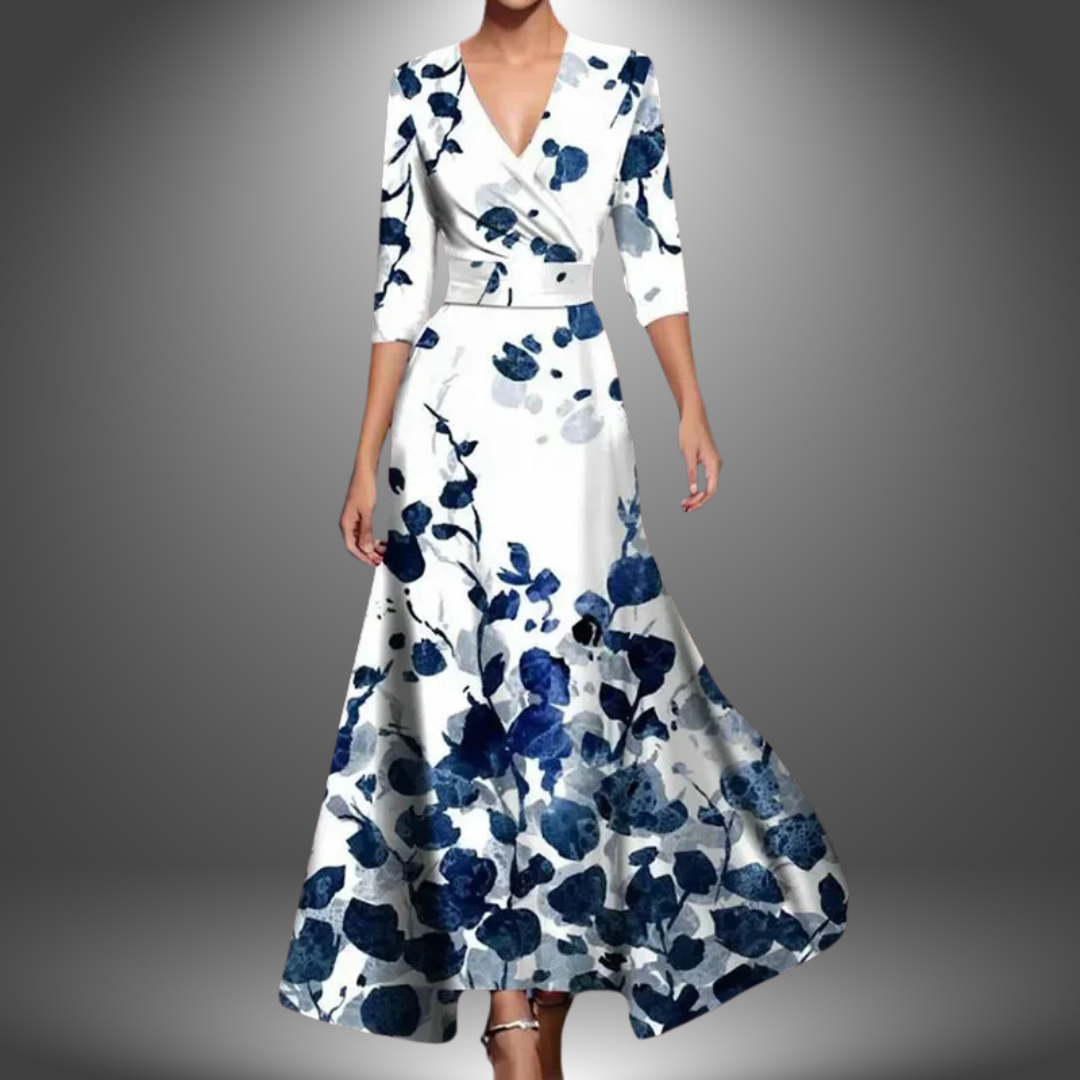 Lisbeth - Women's Maxi Dress with Boho Print and V-Neck - photo 3