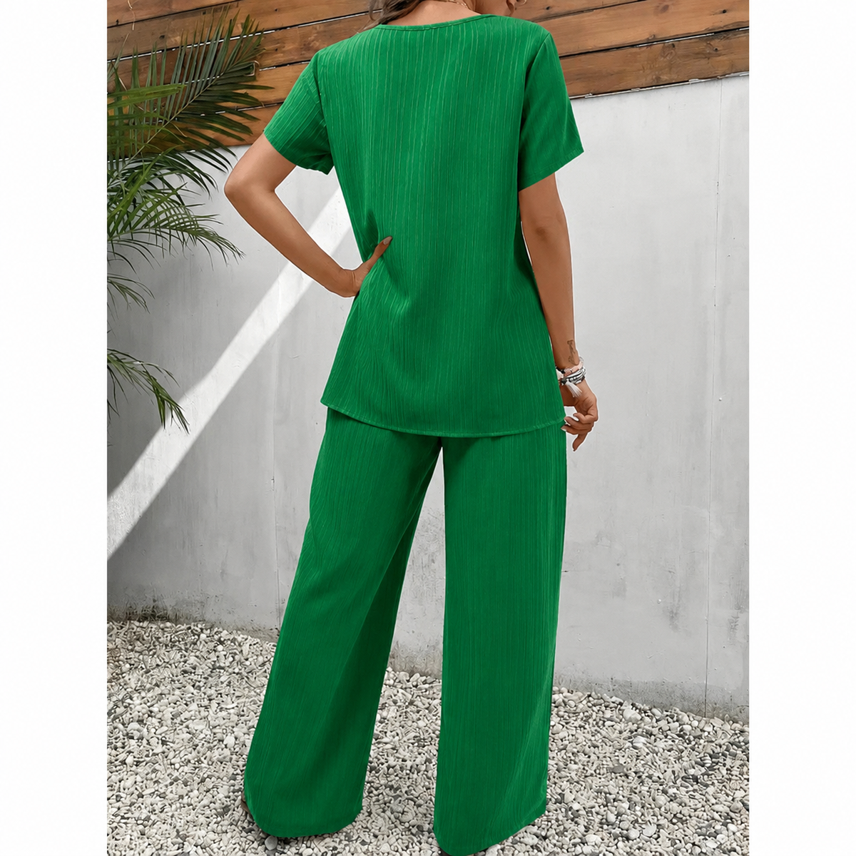 Lorine - Women's Two-Piece Set with Wrap Hem Top - photo 5