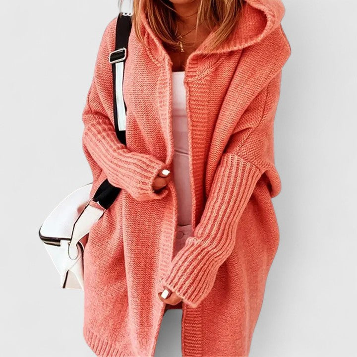Lucy - Women's Ribbed Cardigan with Hood - photo 2