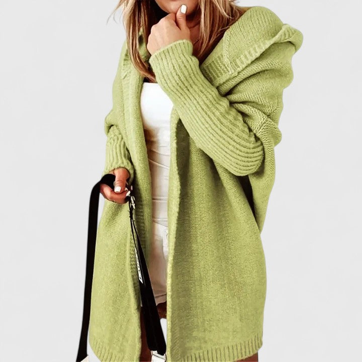 Lucy - Women's Ribbed Cardigan with Hood - photo 5