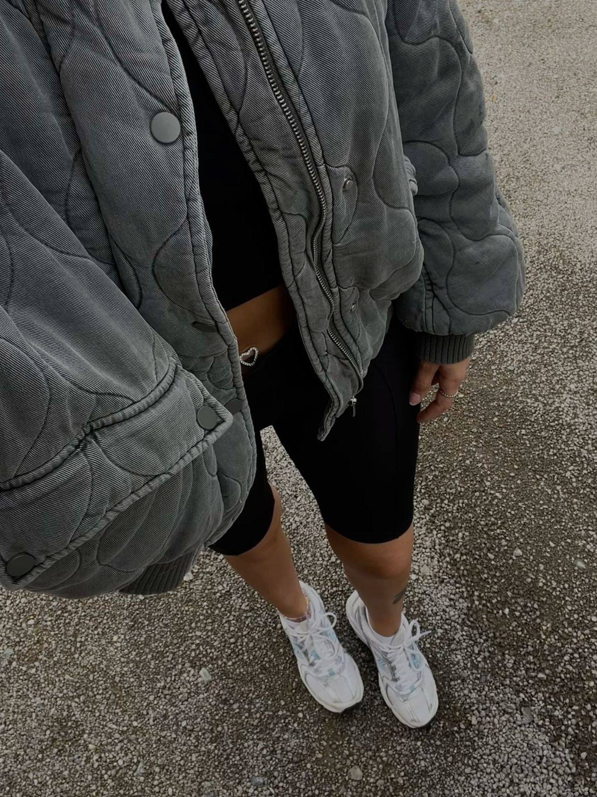 Ludivine - Women's Quilted Bomber Jacket with Button Front