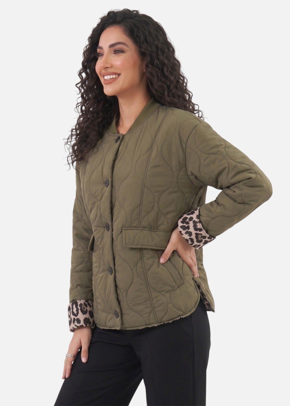 Ludivine - Women's Quilted Jacket with Stand Collar – view 3