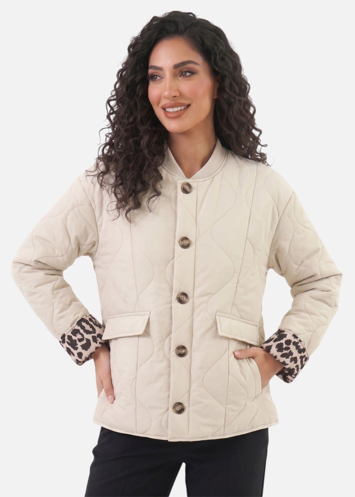 Ludivine - Women's Quilted Jacket with Stand Collar – view 8