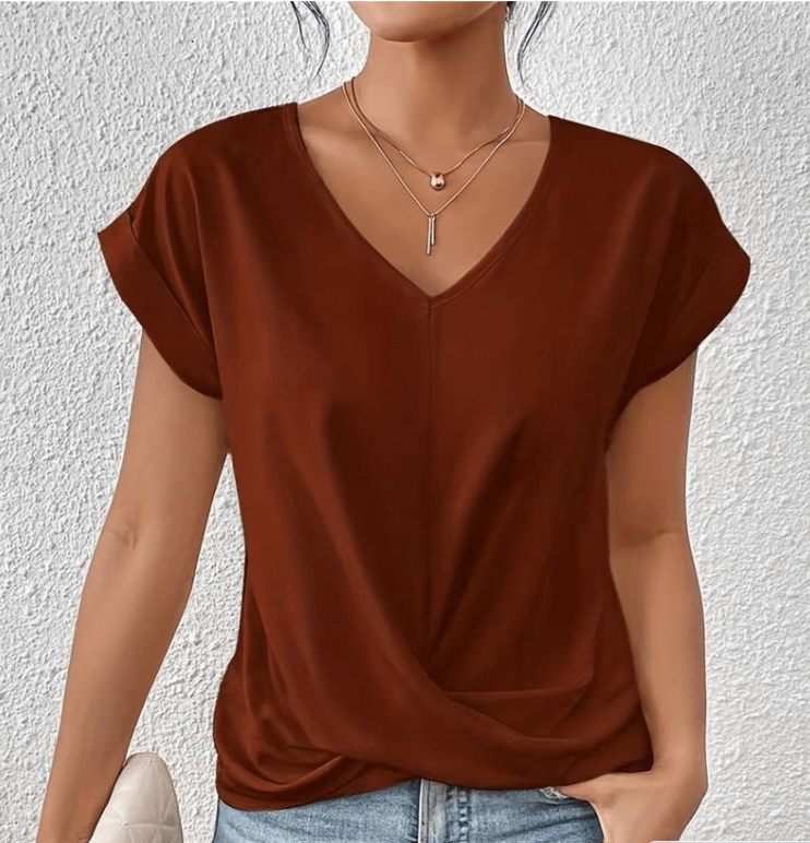 Women's Tummy Control V-Neck Top with Slimming Fit - photo 5