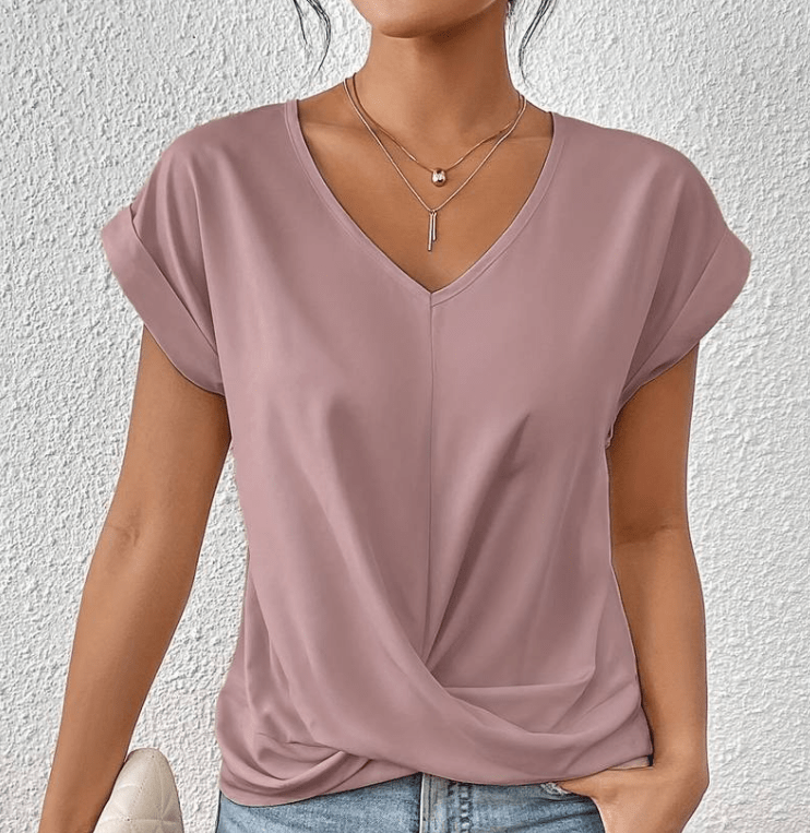 Women's Tummy Control V-Neck Top with Slimming Fit - photo 4