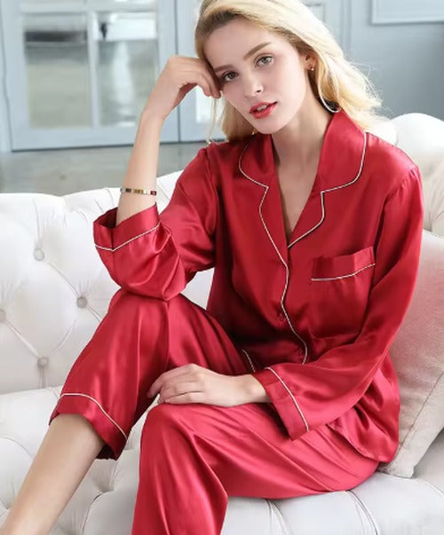 Luxurious Silk Two-Piece Sleepwear Set - Casual Comfort - photo 2
